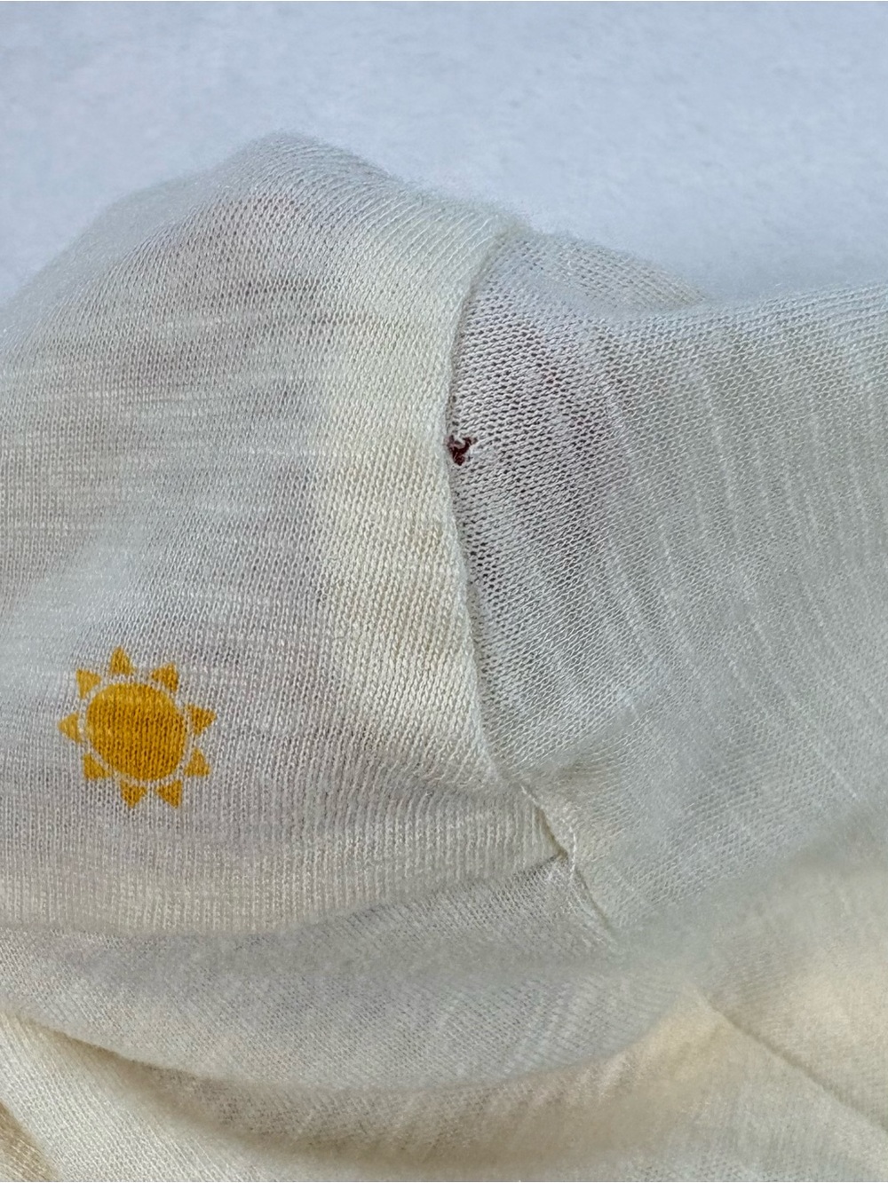 MARINE LAYER Sunshine Sun Print Cream Cotton Modal T-Shirt Tee Small - Picture 7 of 8